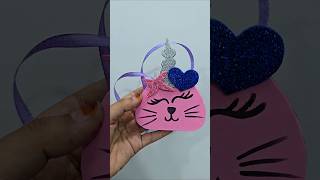 Cute unicorn Bag Craft Idea for kids  bag Craft idea for girls youtubeshorts shortsfeed Craft 🎒 [upl. by Yezdnil]