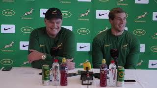 Springbok team announcement Rassie Erasmus and Cameron Hanekom [upl. by Willumsen]