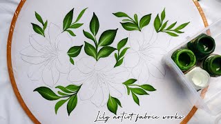 Fabric painting design Beautiful design for painting  tutorial fabric painting [upl. by Anilegnave]