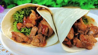 Chicken wrap  Easy and delicious tortilla wrap recipe [upl. by Ralip]