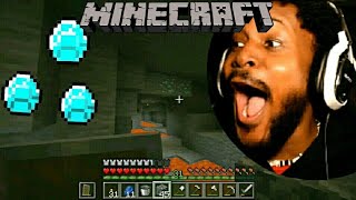 CoryxKenshin reaction to finding diamonds in minecraft [upl. by Eniahpets]