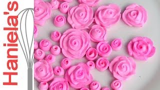 How To Make Mini Royal Icing Roses [upl. by Arob]