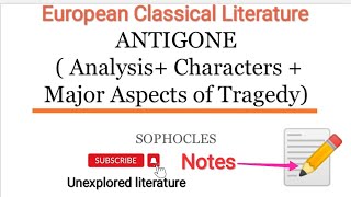 Antigone by Sophocles Detailed analysis character sketch and background [upl. by Lennaj]