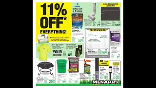 Menards 11 OFF Everything Free After Rebates Deals and Sale Ad 0615202206262022 Tools [upl. by Mundy]