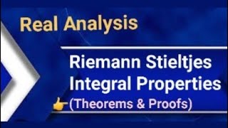 Riemann Stieltjes Integral lecture notes  Properties of Riemann Stieltjes Integral csirnetmaths [upl. by Ytsirk]