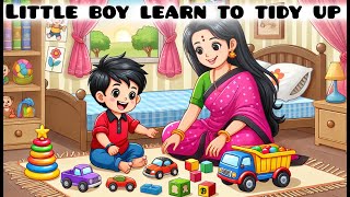 Little boy Learn to Tidy Up  Moral Stories  Bedtime Stories [upl. by Aneertak20]