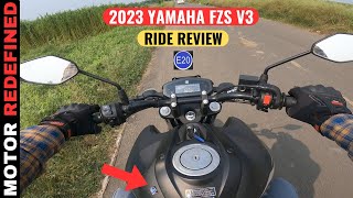 FInally 2023 Yamaha FZS V3 E20 Ride Review  On Road Price Features Mileage [upl. by Eckhardt522]