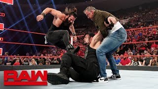 Shane McMahon and Elias interrupt Roman Reigns vs Drew McIntyre Raw May 6 2019 [upl. by Panthia]