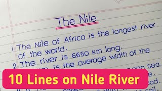 10 lines on Nile river  River Nile paragraph  Lets write [upl. by Wolf]