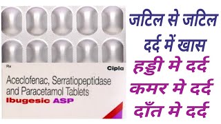 Ibugesic Asp Tablet Uses amp Dose  Aceclofenac amp Paracetamol  Ibugesic Asp Benifits [upl. by Kieffer]