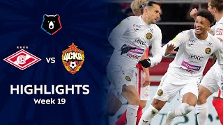 Highlights Spartak vs CSKA 02  RPL 202122 [upl. by Nnyrat]