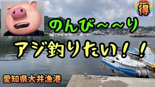 のんび〜りアジ釣りたい！！ 愛知県、大井漁港行ってきた！！ [upl. by Eidaj717]