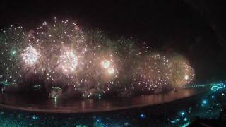 Fogos na praia  2011  2012  Copacabana  New years  Fireworks [upl. by Nalahs]