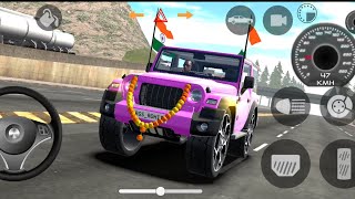 Dollar Song Modified Mahindra red thar  Indian Cars Simulator 3D  gameplay series Part 3 [upl. by Ahsiken]