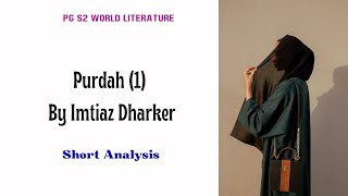 Purdah 1  Imtiaz Dharker PG S2 World Literature [upl. by Lori]