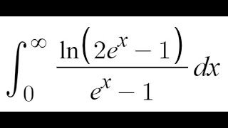 Feynman Integration Example 111  Integral of ln2ex1ex1 from 0 to infinity [upl. by Eireva]