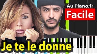 Vitaa et Slimane  Je te le donne  Tuto Piano Facile avec Lyrics [upl. by Handbook]