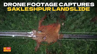 Drone captures Sakleshpur Landslides affecting train services between Bengaluru amp Mangaluru SoSouth [upl. by Nahsrad157]