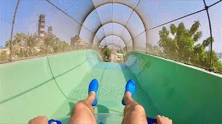 The Surge Waterslide Ride at Aquaventure Waterpark in Dubai [upl. by Hodge]