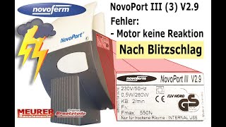 Novoport 3 Motor keine Reaktion mehr nach Blitzeinschlag Überspannung schaden [upl. by Kirby]