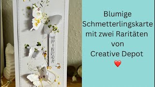 Blumige Schmetterlingskarte  Creative Depot Haul [upl. by Mazlack]