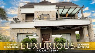 Inside a 450 Yard Classic Elevation with Modern Interior Luxury House Design in Punjab Ludhiana [upl. by Eineeuq]