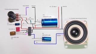 25 watts amplifier LM380n wiring diagram [upl. by Politi]