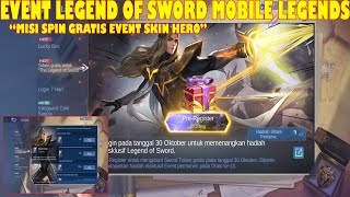 MISI DRAW GRATIS EVENT LEGEND OF SWORD SKIN HERO LANCELOT MLBB [upl. by Aneel65]