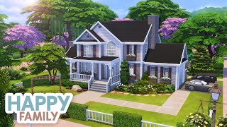 Big Happy Family Suburban  The Sims 4 Speed Build [upl. by Sualocin382]