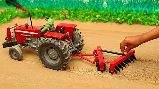 Top DIY tractor making  mini mf 385 tractor on disc plow machine  tractor videos  mini Star [upl. by Sukramal]