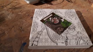 Présentation Bestiaire Disney carrés art thérapie  livre coloriage Hachette [upl. by Annahsed325]