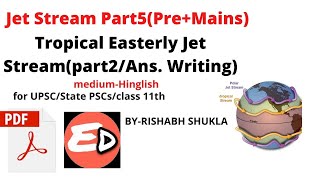 Jet Stream Part 5Tropical Easterly Jet Stream Part2answer writing [upl. by Anazus]