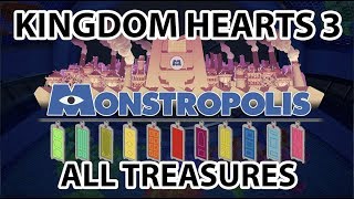 KH3 Monstropolis  All Treasures [upl. by Friede]