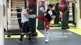 Kickboks teknikleri TEKME NASIL ATILIR [upl. by Eenej]