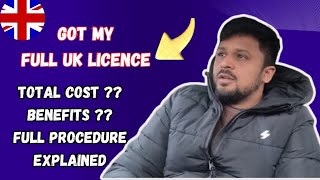 Got my FULL UK DRIVING LICENCE  Total COST of Driving Licence in UK  Benefits of Licence [upl. by Kittie]