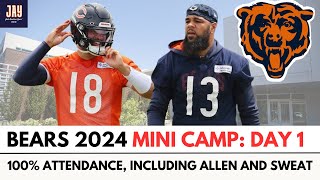 Bears MINI CAMP DAY 1 HIGHLIGHTS Defense Dominates Williams Learning Curve Continues [upl. by Aneerol189]