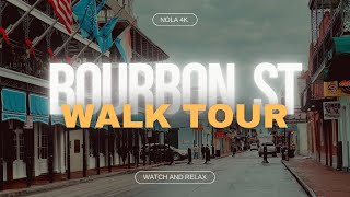 4K Walk Tour on BOURBON ST  New Orleans Louisiana 🇺🇸 [upl. by Fiona467]