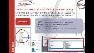 SolidWorks PLUG IN  EK4 SteelWorks  Es3 [upl. by Godred]