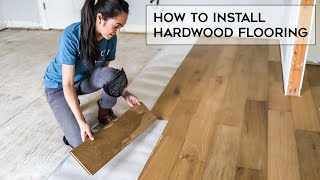 How To Install Hardwood Flooring For Beginners [upl. by Derril]