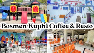 Review Bosmen Kuphi Coffee amp Resto  Cafe ala Santorini di Binjai [upl. by Ydniw]