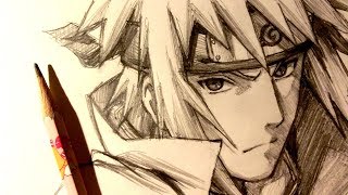 ASMR  Pencil Drawing 106  Minato Namikaze Request [upl. by Eriha]