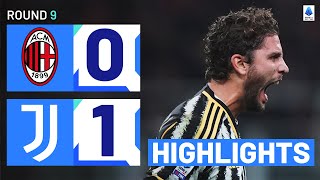 MILANJUVENTUS 01  HIGHLIGHTS  Locatelli edges 10man Milan  Serie A 202324 [upl. by Akaenahs]