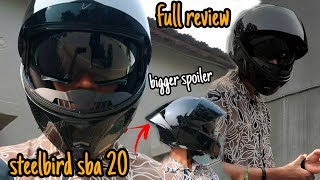 finnally new helmet 😍  steelbird sba 20 7 wings  full review [upl. by Ornie]