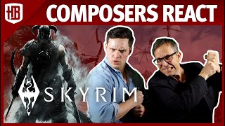 The Elder Scrolls V Skyrim Official Trailer REACTION  Composers React [upl. by Egoreg]