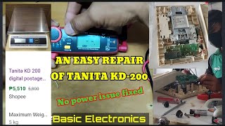 HOW TO REPAIR NO POWER ISSUE OF WEIGHING SCALE TANITA KD200 [upl. by Thgiwed875]