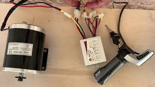 MY1020 24V 500W motor and controller wiring connection [upl. by Sivle867]