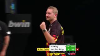 NINEDARTER Dimitri Van Den Bergh vs Stephen Bunting  2018 Grand Slam [upl. by Adall357]