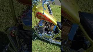 24k Alcapulco Gold CB750 Chopper custom motorcycleart [upl. by Dorice]