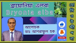 ব্রায়োনিয়া এলবা  ডাঃ আশরাফুল হক  Bryonia alba  Dr Asraful Hoque  Official  Homeo Uddipana [upl. by Neehar]