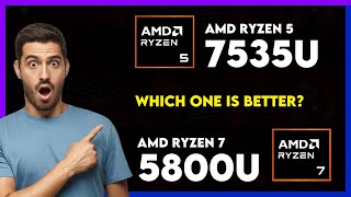 AMD Ryzen 5 7535U vs AMD Ryzen 7 5800U Comparison [upl. by Aneeled]